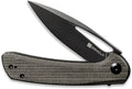 Folding Pocket Knife with Clip, 3.47 inch 9Cr18MoV Blade, Micarta Handle, Gray W61863