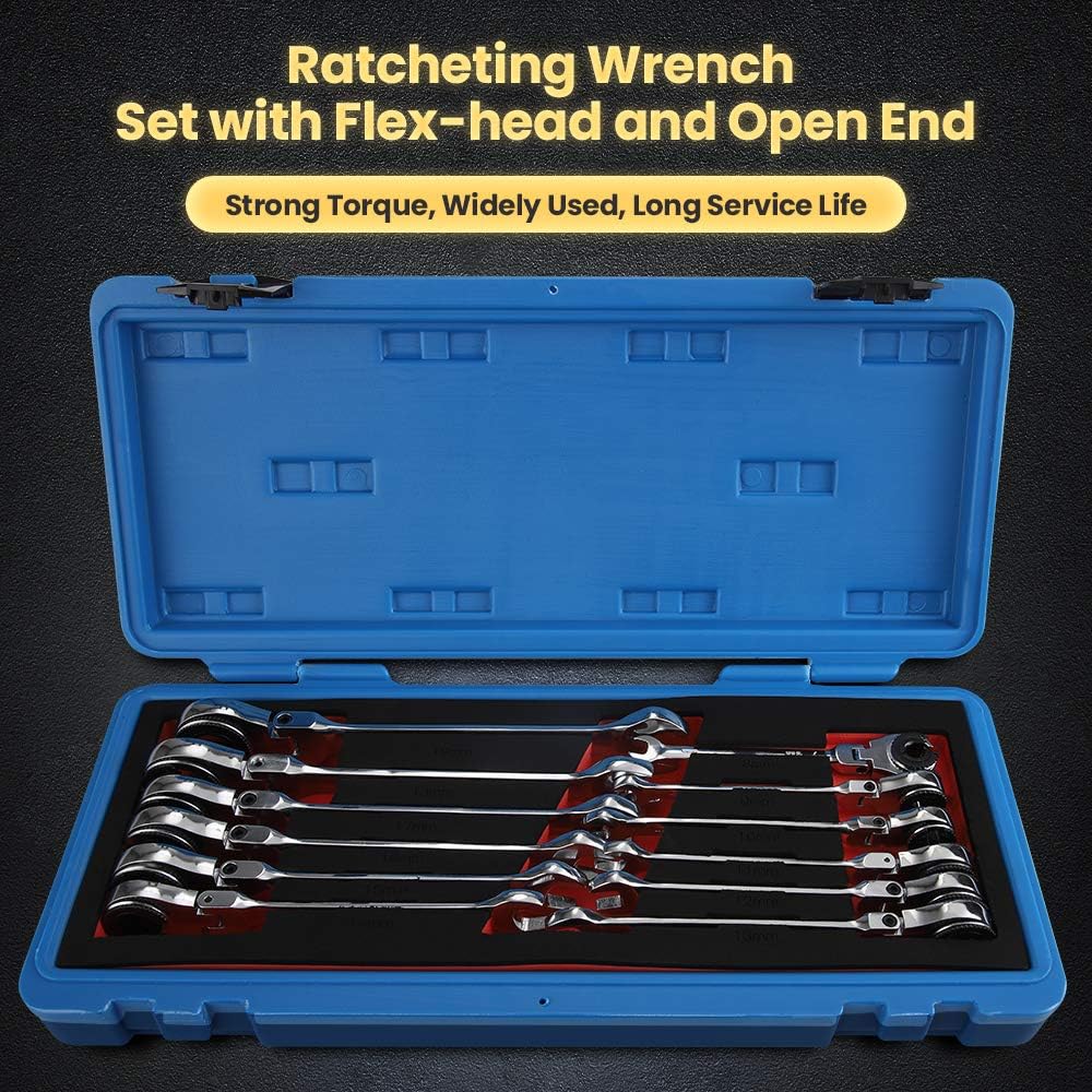 12PCS Metric Ratcheting Wrench Set R6050