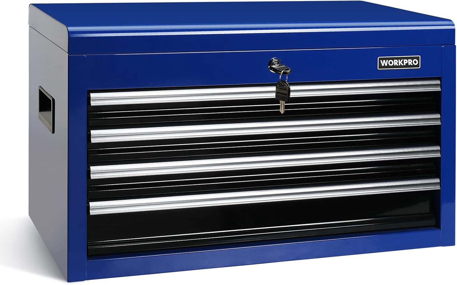4-Drawer Metal Tool Storage Cabinet with Tray, Locking System, Drawer Liner X4439