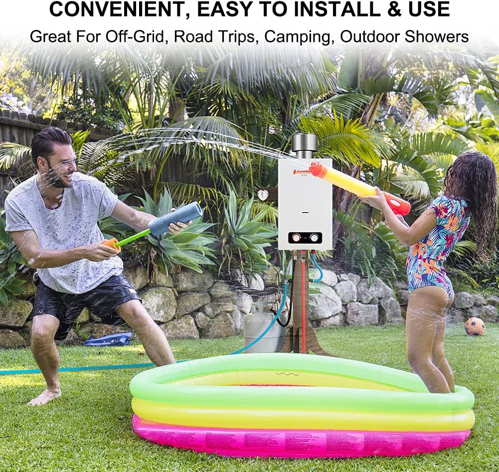 1.58 GPM Outdoor Propane Tankless Water Heater with S/S Rain Cap E304