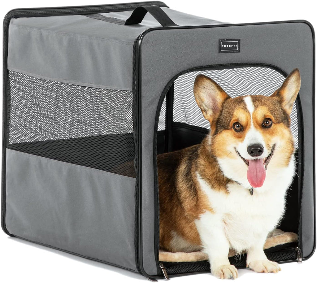 Collapsible Medium Dog Travel Crate Pack of 2 T25395