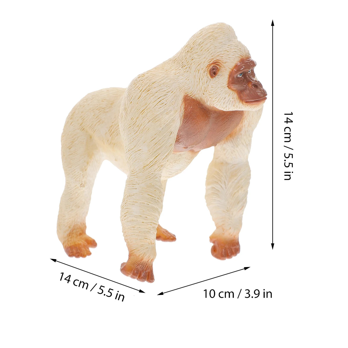 White Plastic Chimpanzee Action Figure T387765