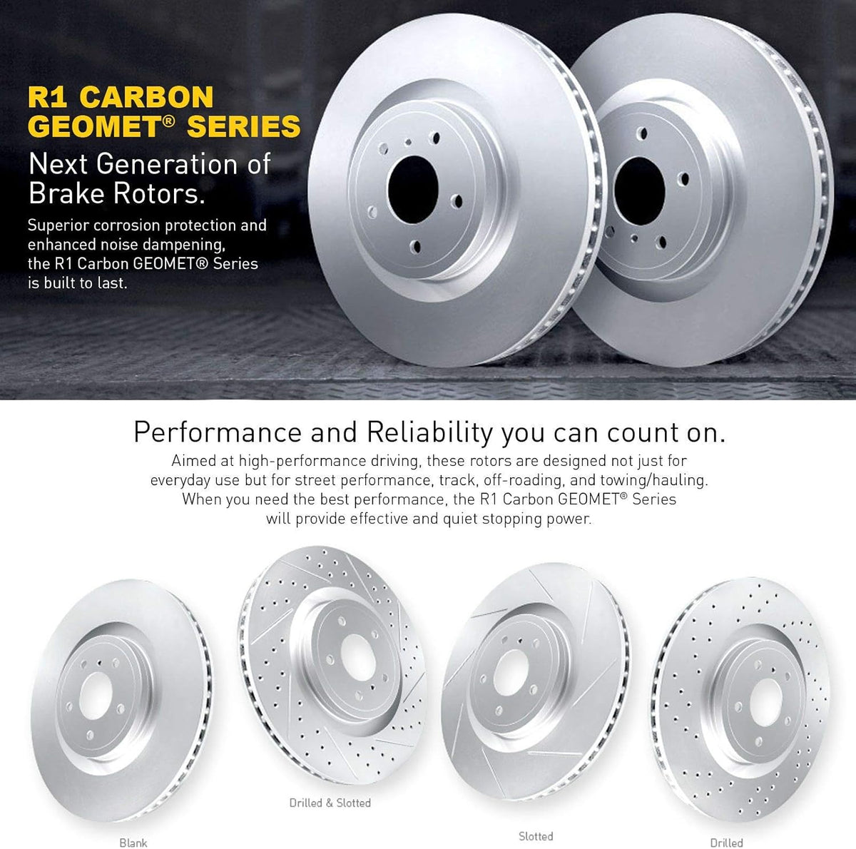 Carbon Front Rear Brake Rotors with Ceramic Brake Pads and Hardware Kit R577