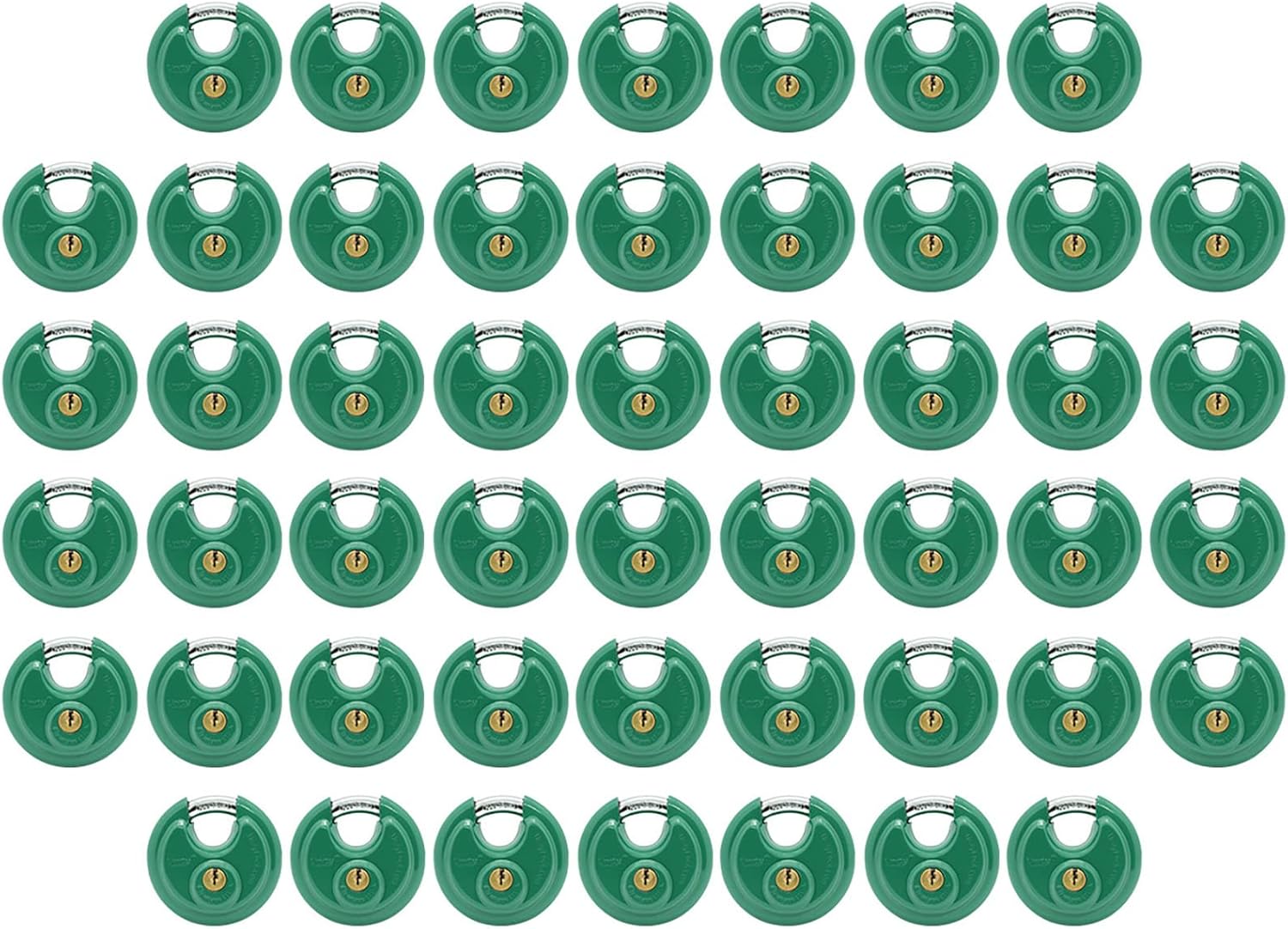 Green Disc Padlock 2-3/4" (70mm) (50) L8833