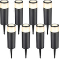 8-Pack Low Voltage LED Landscape Pathway Lights, Die-cast Aluminum, 3000K Warm White L57789