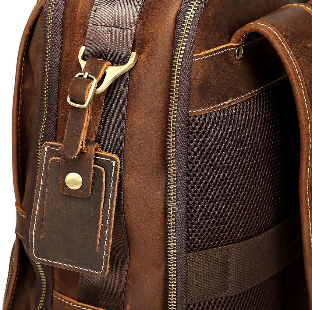 Vintage Genuine Leather Laptop Backpack U395