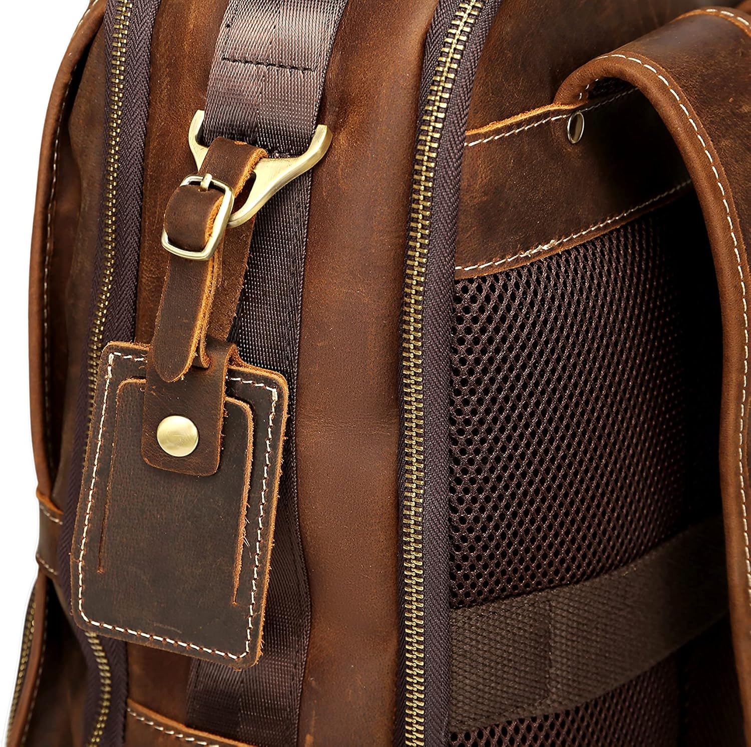 Vintage Genuine Leather Laptop Backpack U395