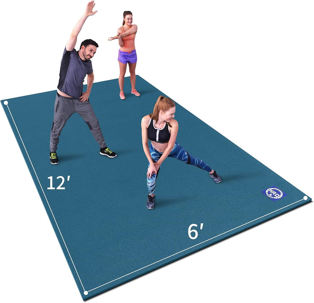 Large Exercise Mat 6' x 12' x 7mm, High-Density Workout Mat R30885