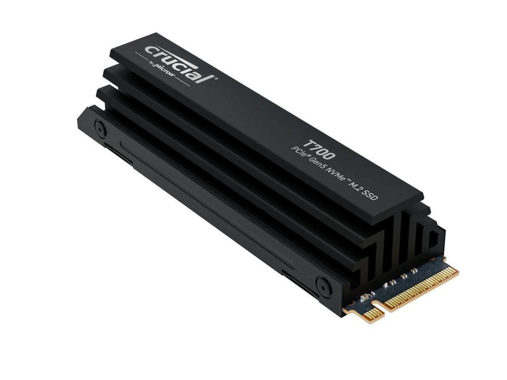 Crucial T700 GEN5 NVME SSD M.2 2280 W/ Heatsink 2TB PCI-Express 5.0 x4 TLC NAND Internal Solid State Drive H30229