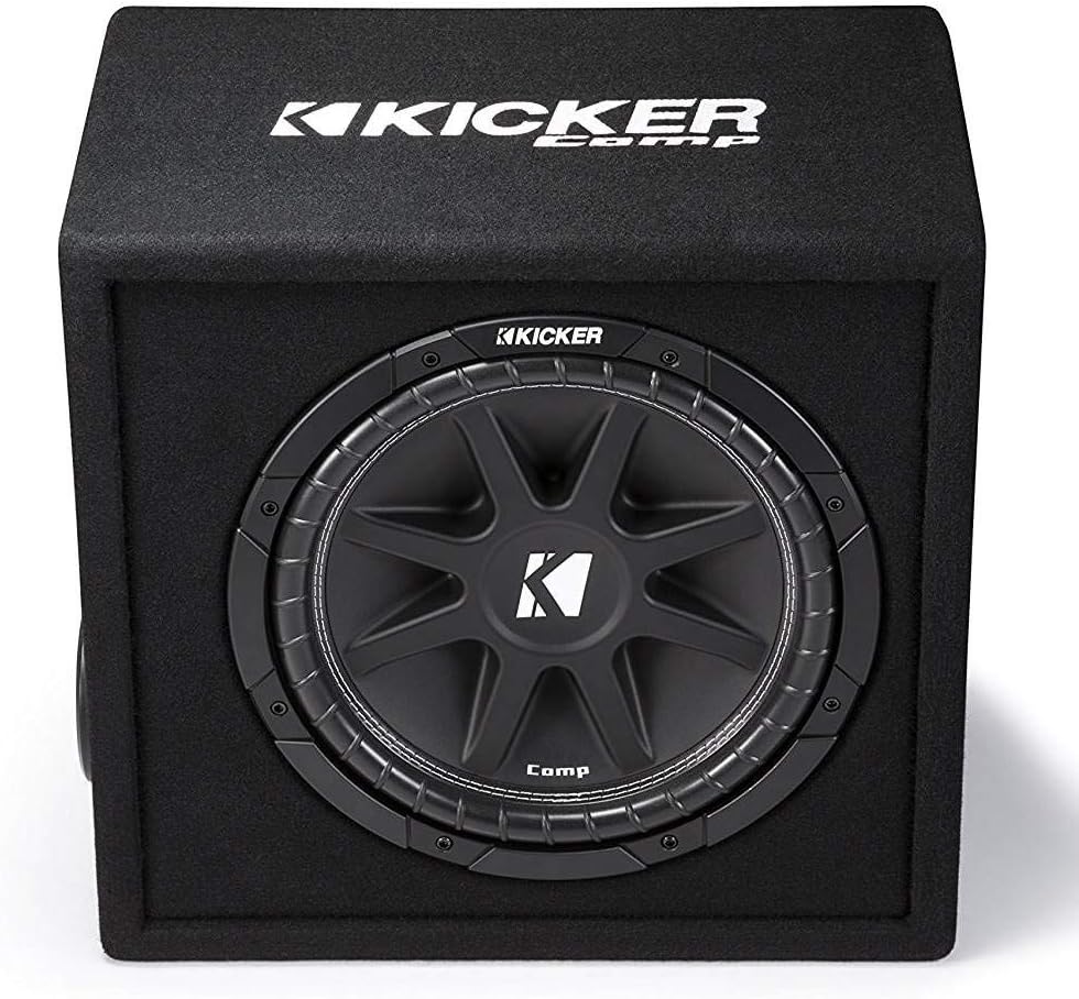 Kicker Comp 12 300W 4 Ohm Carpeted Vented Loaded Subwoofer Enclosure I128858