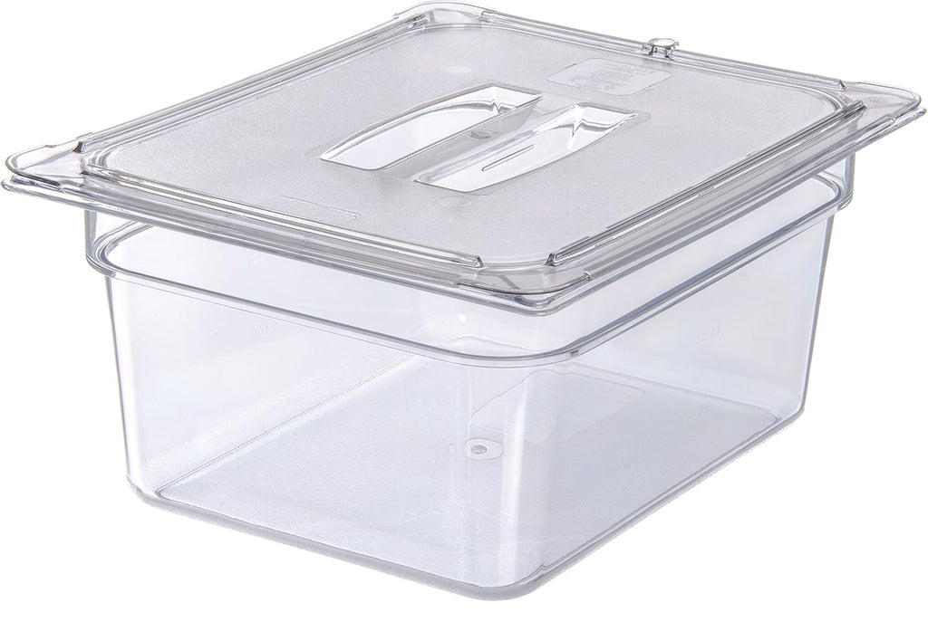 Polycarbonate Half-Size Food Pan, 7.7 qt, Clear, Case of 6 Z96932
