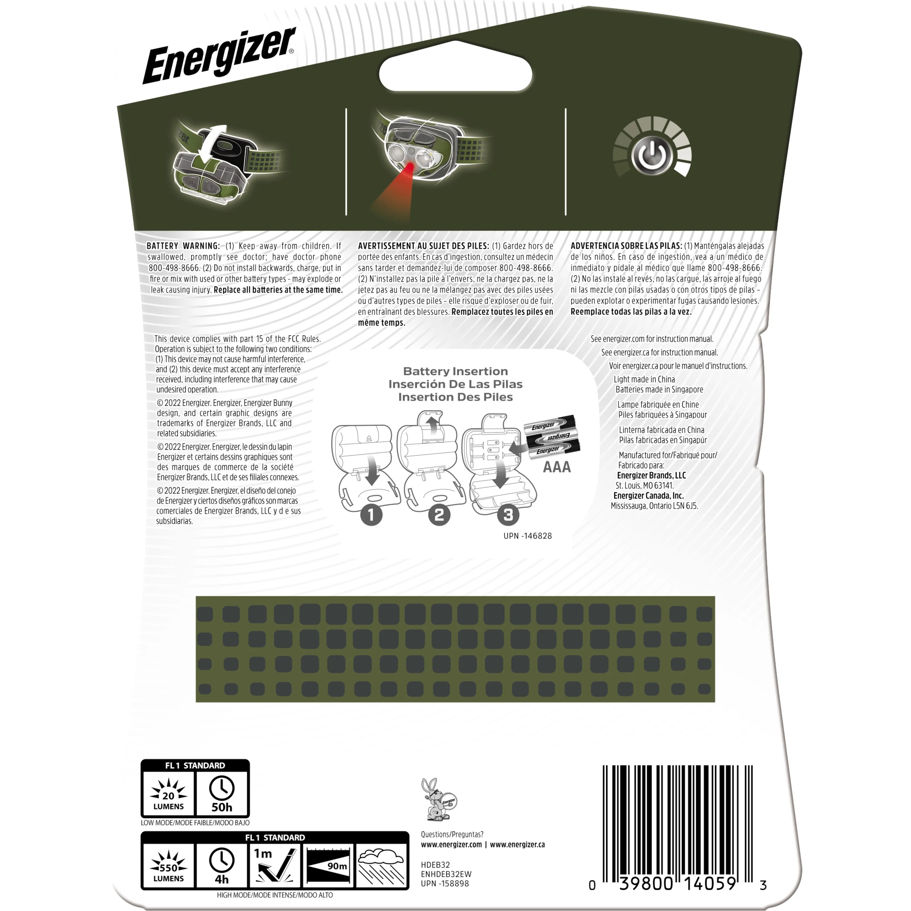 550 Lumen LED Headlamp S792812