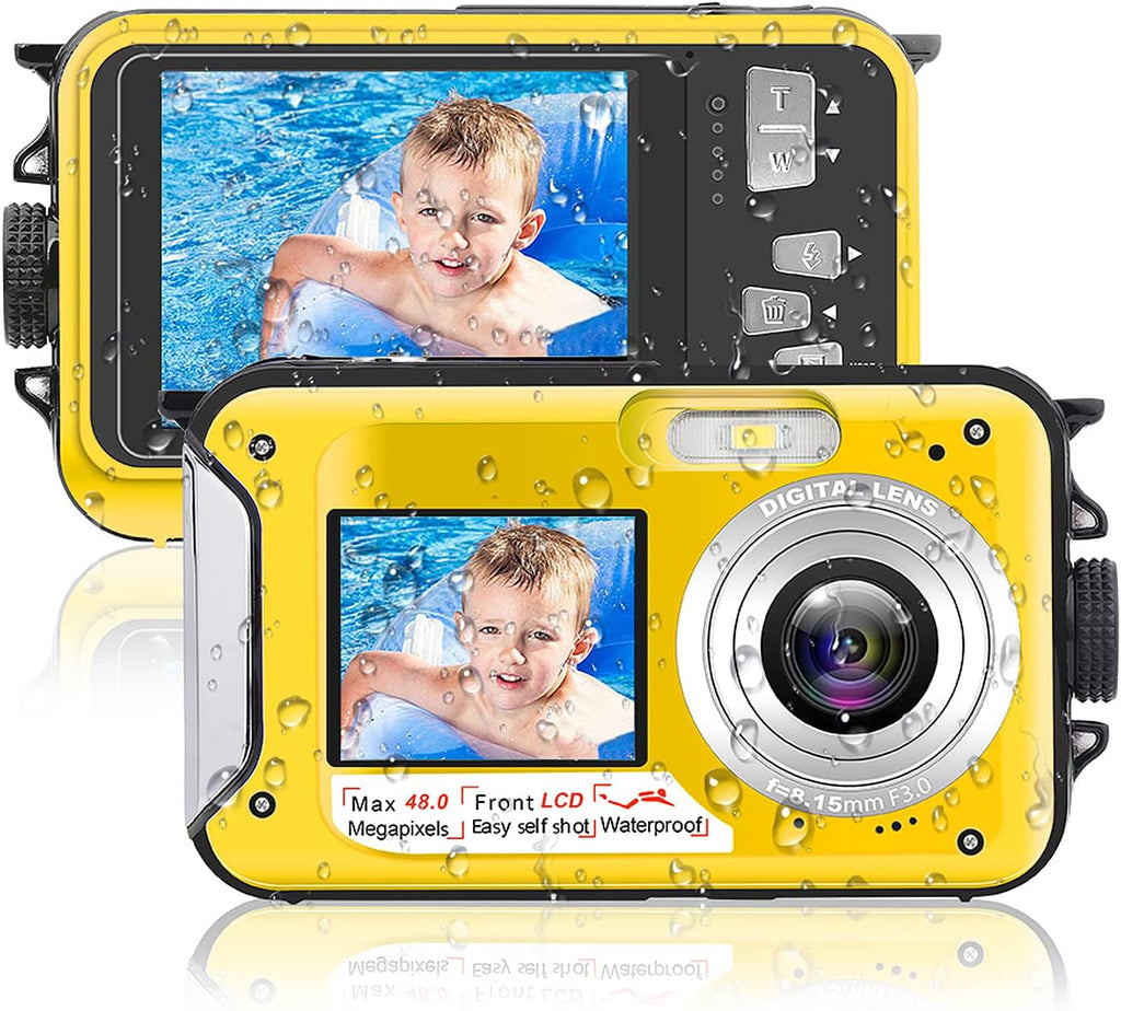 Waterproof 2.7K Full HD 48MP Underwater Digital Camera with Dual Screens A8145