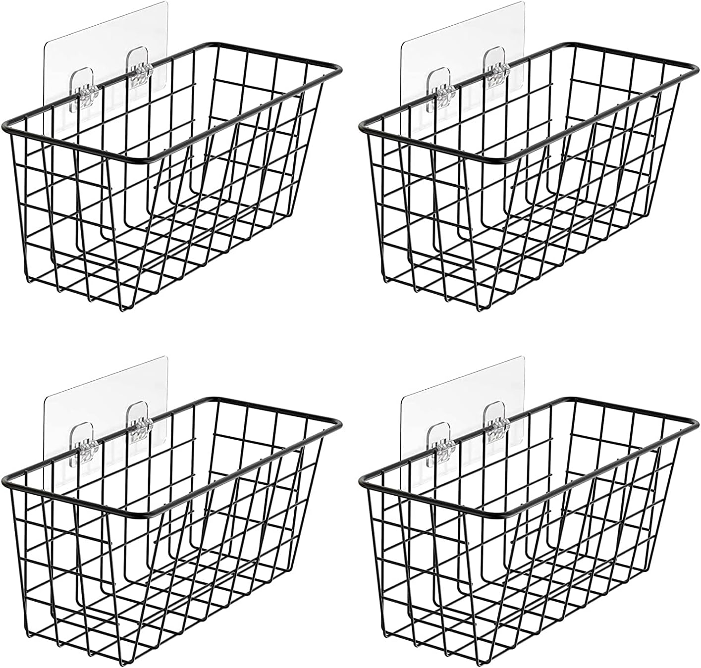 2Pcs 304 Stainless Steel Wire Storage Baskets Over the Door Organizer D609