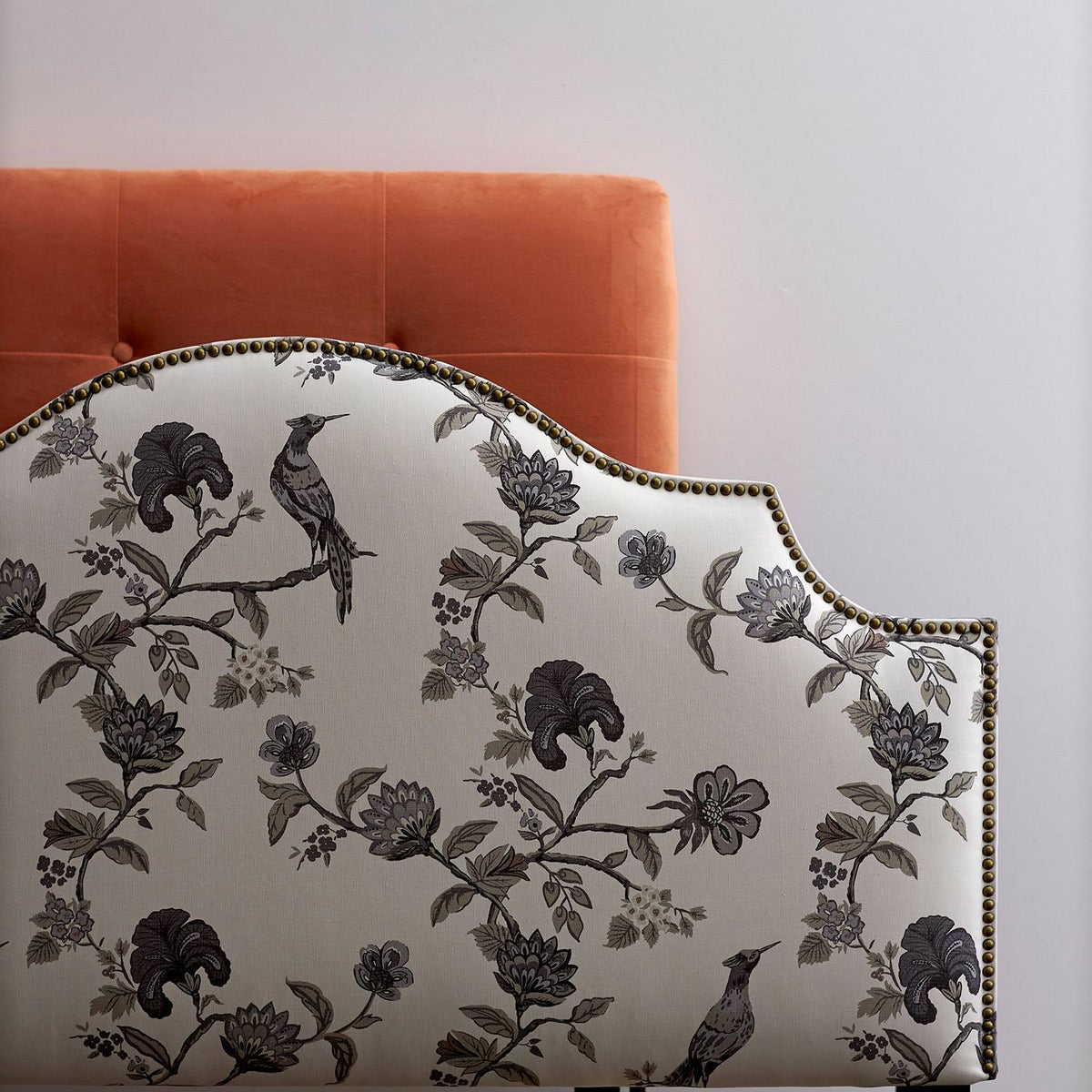 Navy Linen California King Headboard N4098