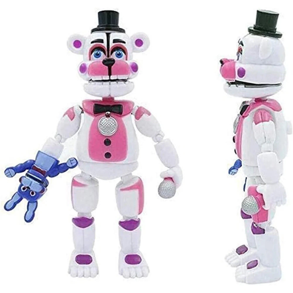 5Pcs FNAF Funtime Freddy Foxy Movable Action Figures I614940