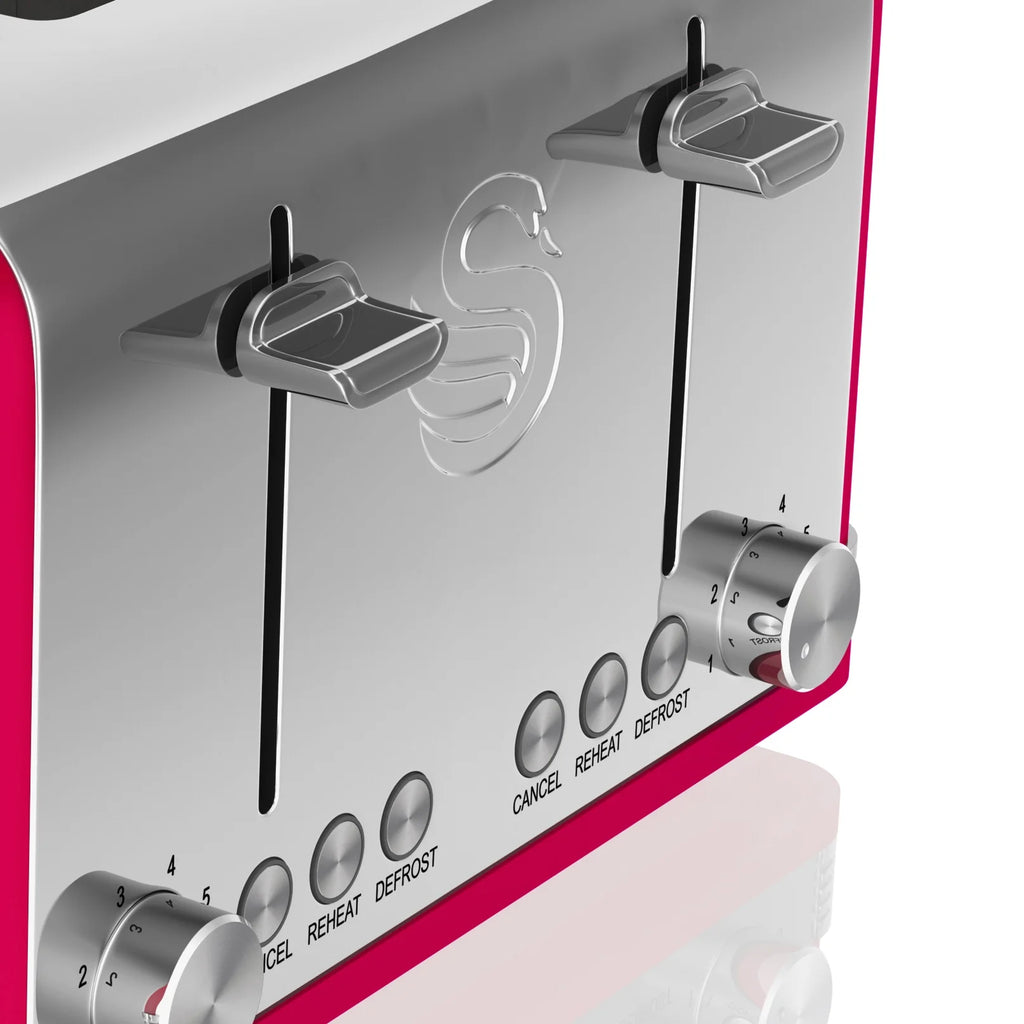 Red 4 Slice Toaster Q57456