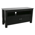 Black Wood TV Media Stand Storage Console T423842