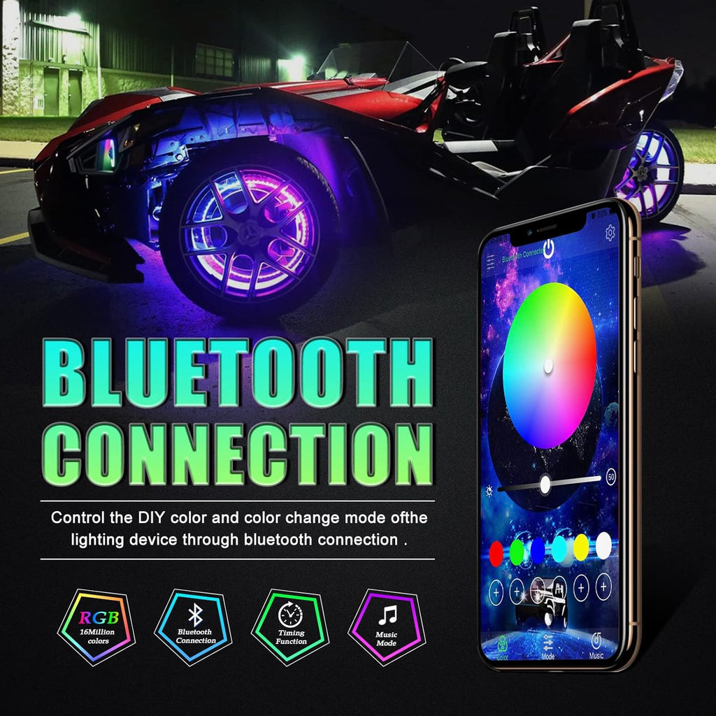 15.5 inch RGB LED Wheel Ring Light Kit 4PCS P3401