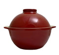 Red Glazed Bread Dome Z6666