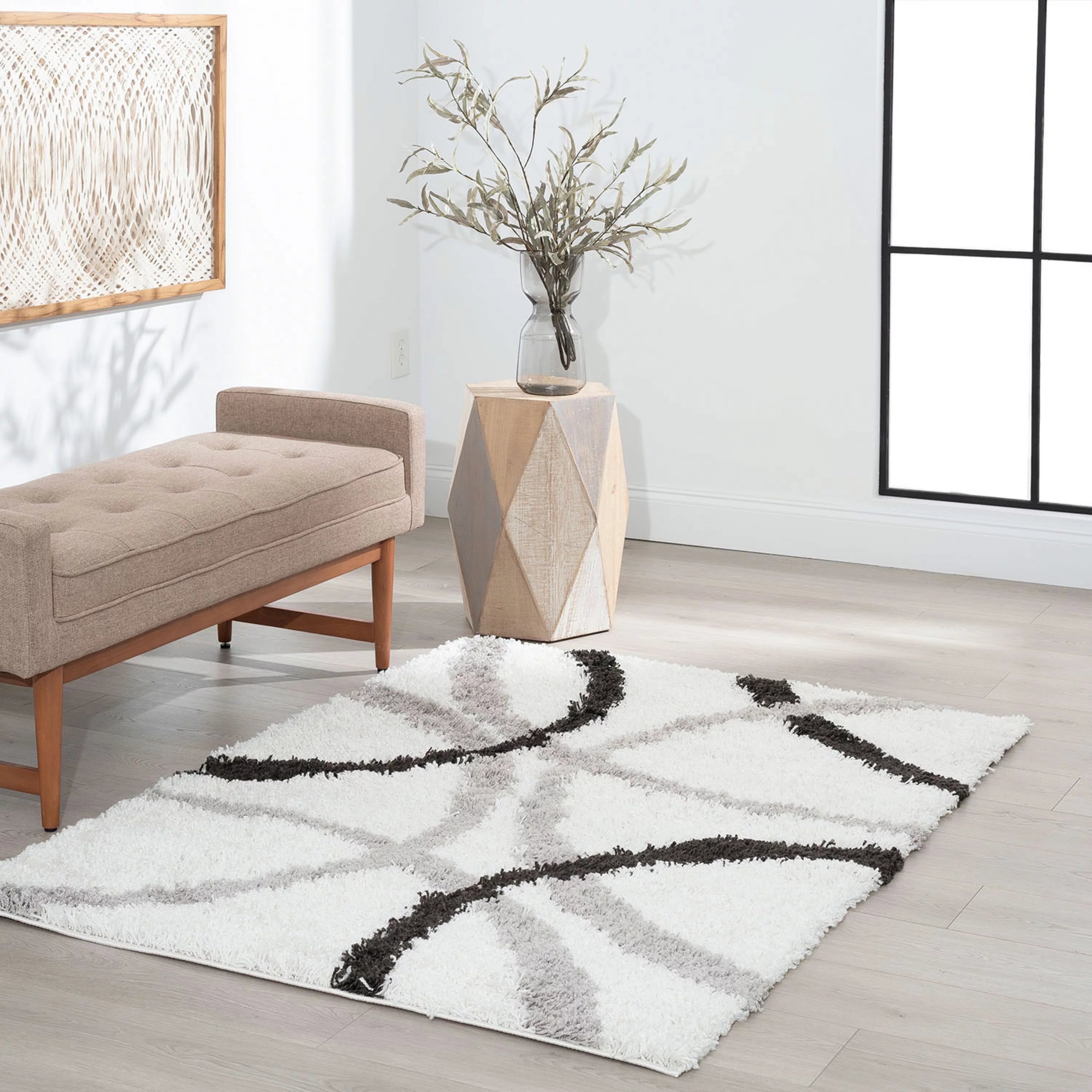 4x6 White Area Rug U228790