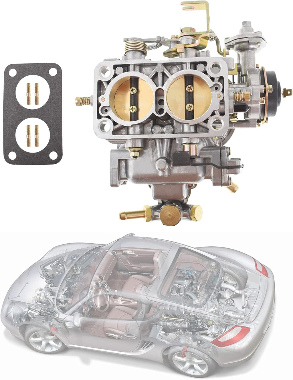 Universal Carburetor 38x38 2 Barrel Carburetor J8231