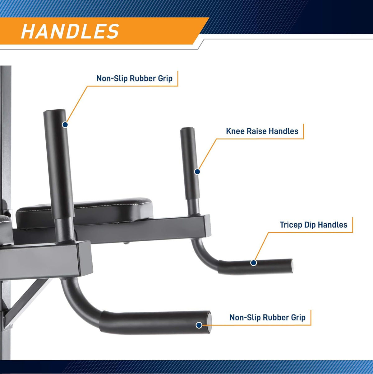 Black Pull Up & Dip Station B184