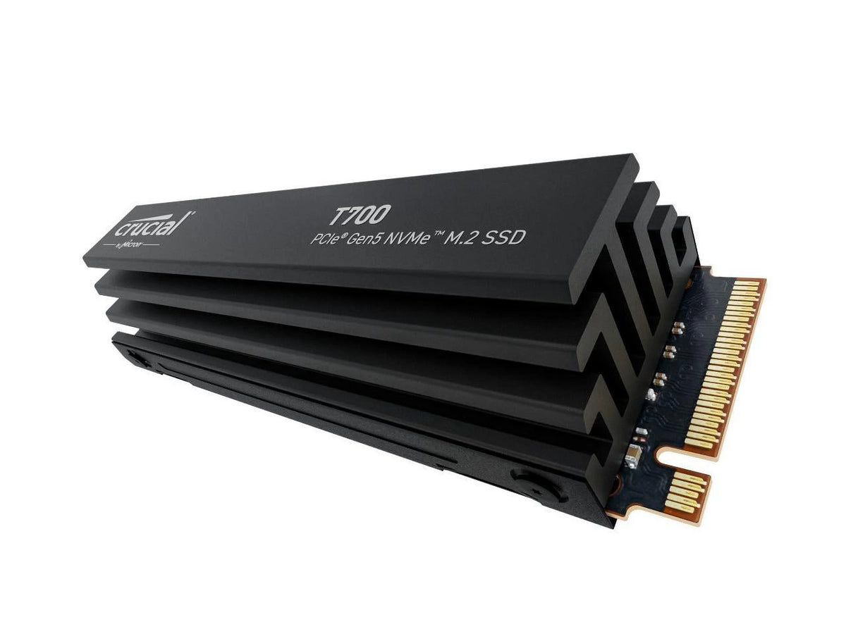 Crucial T700 GEN5 NVME SSD M.2 2280 W/ Heatsink 2TB PCI-Express 5.0 x4 TLC NAND Internal Solid State Drive H30229