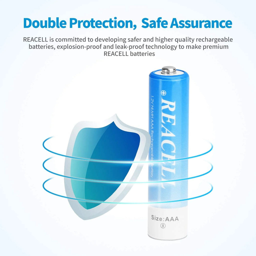 NIMH 12 AA 2800mah & 12 AAA 1100mah Rechargeable Batteries with Charger B4633