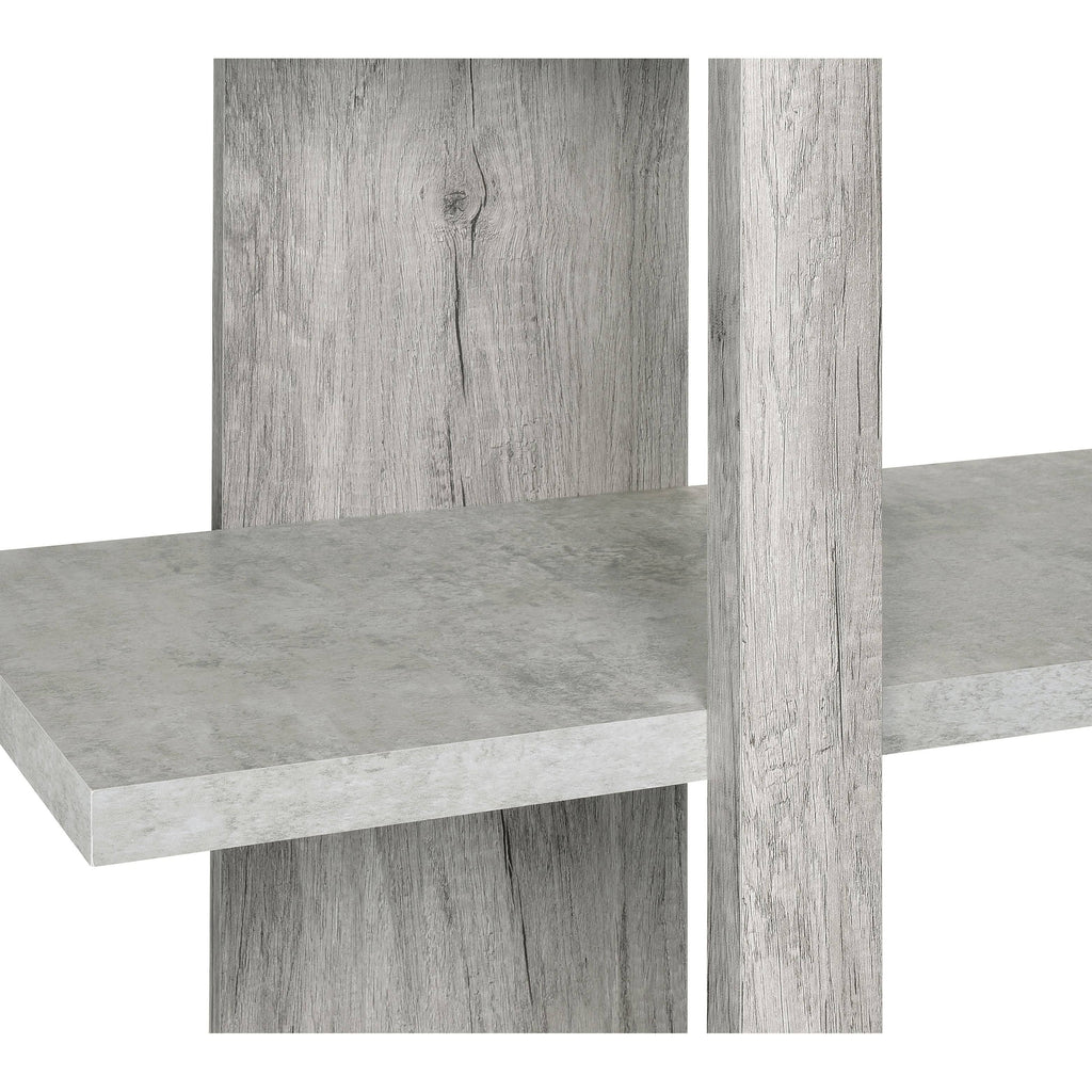 Aged Walnut/White 4-Shelf Bookcase N365