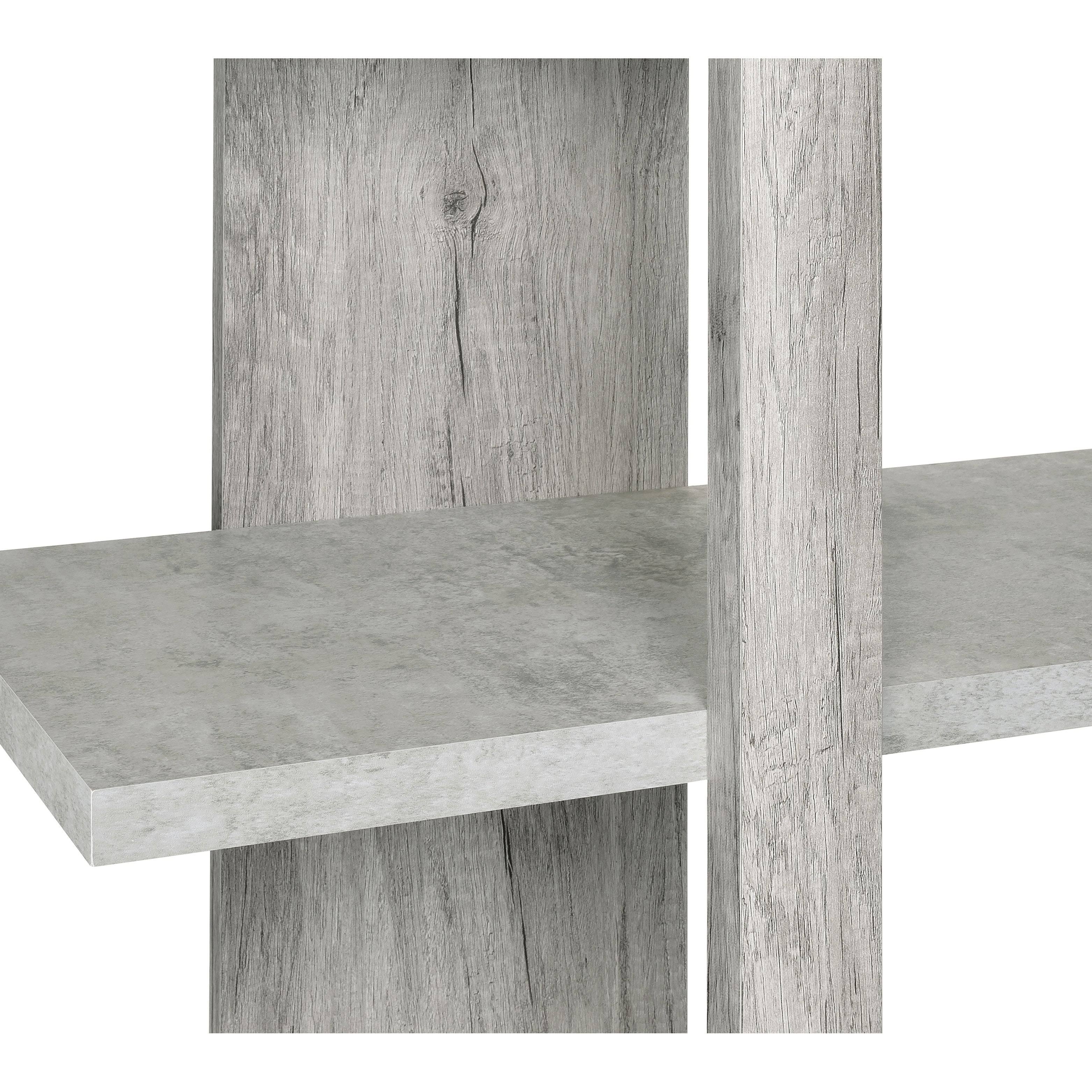 Aged Walnut/White 4-Shelf Bookcase N365