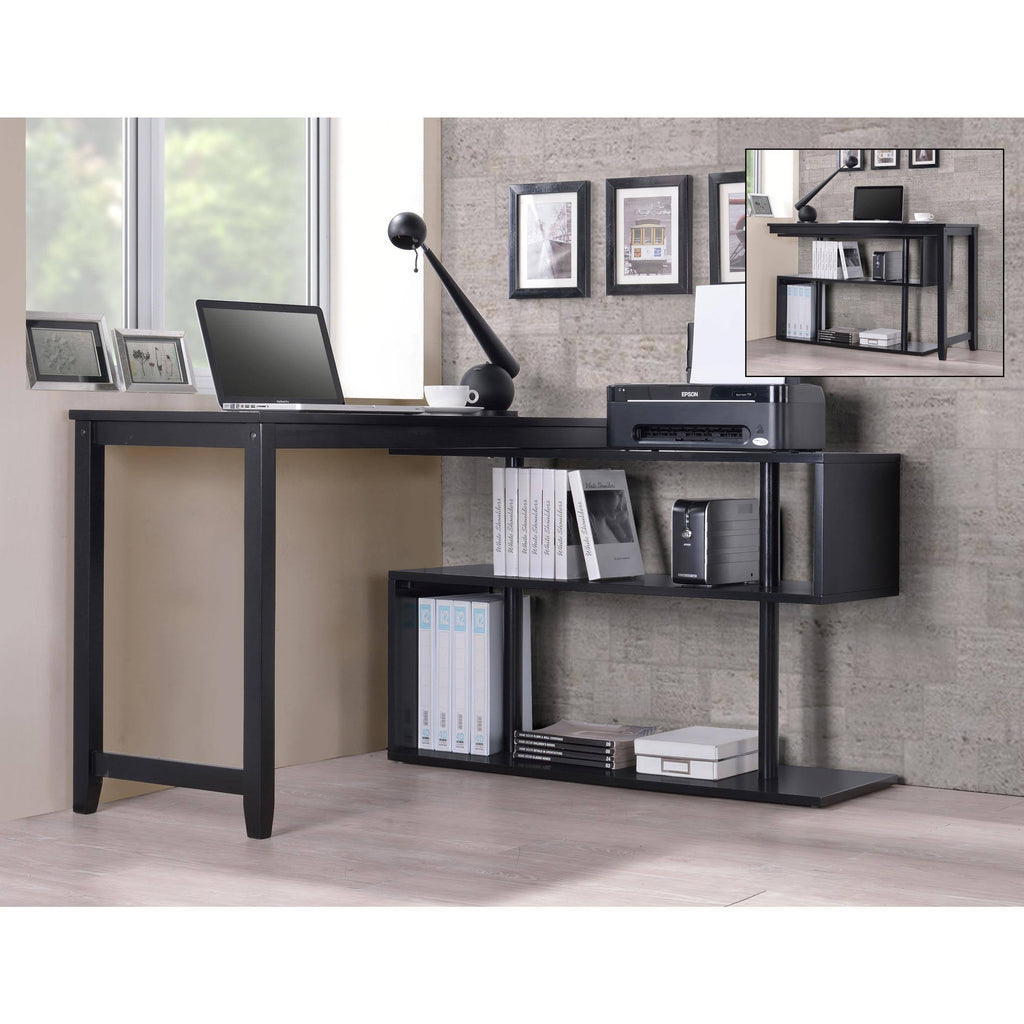 Swing Out Desk - Black L490