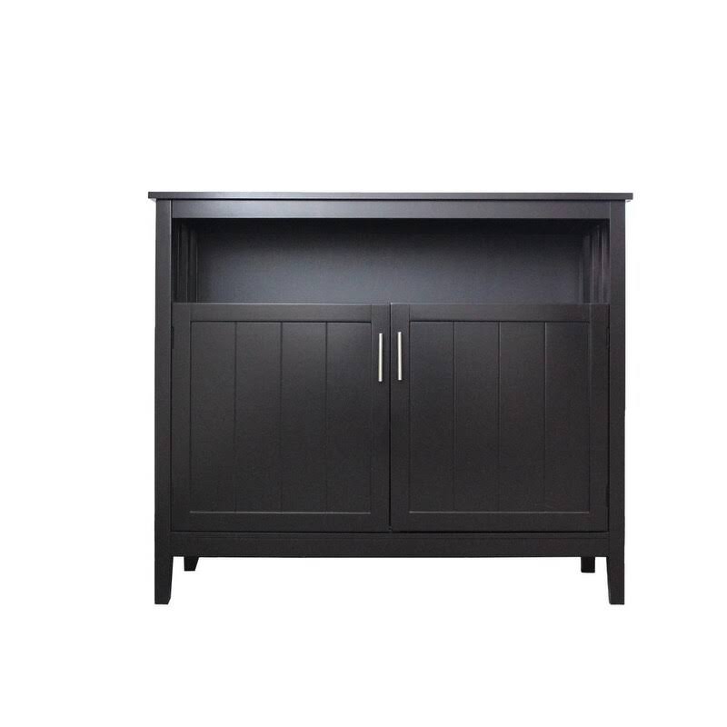 Wooden Kitchen Storage Sideboard Buffet Server Cabinet, Brown J27199