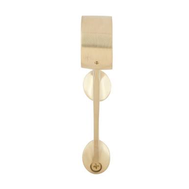 Satin Brushed Brass Bar Mount Foot Rail Bracket N810