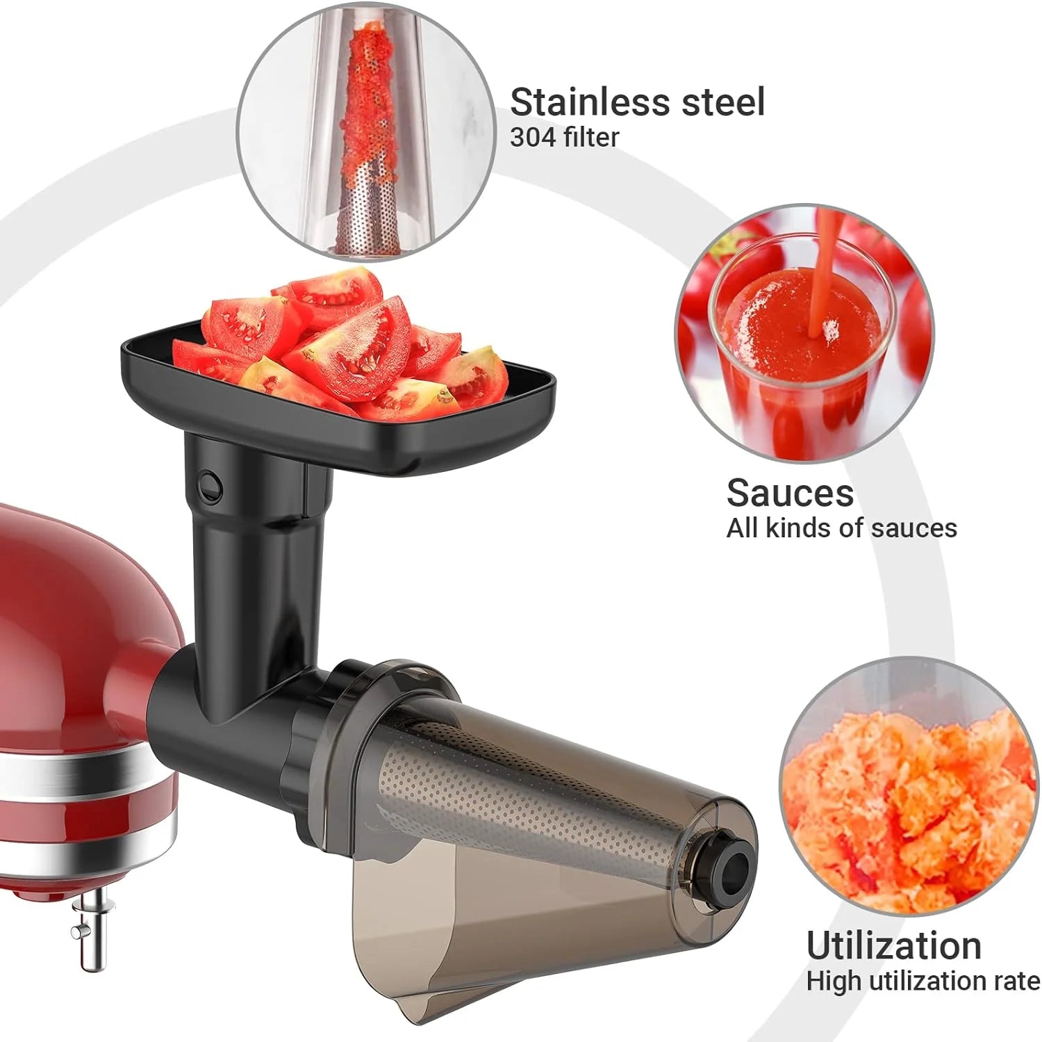 Juicer Attachment with Meat Grinder Accessories Set for Stand Mixer V541241