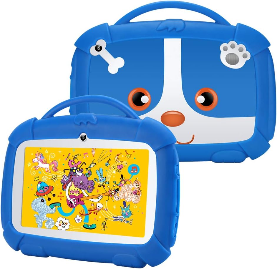 Kids Tablet 7 Inch, Android 9.0, WiFi, IPS HD Display, 1 GB+16GB, Stereo Pink, Pack of 2 X87842