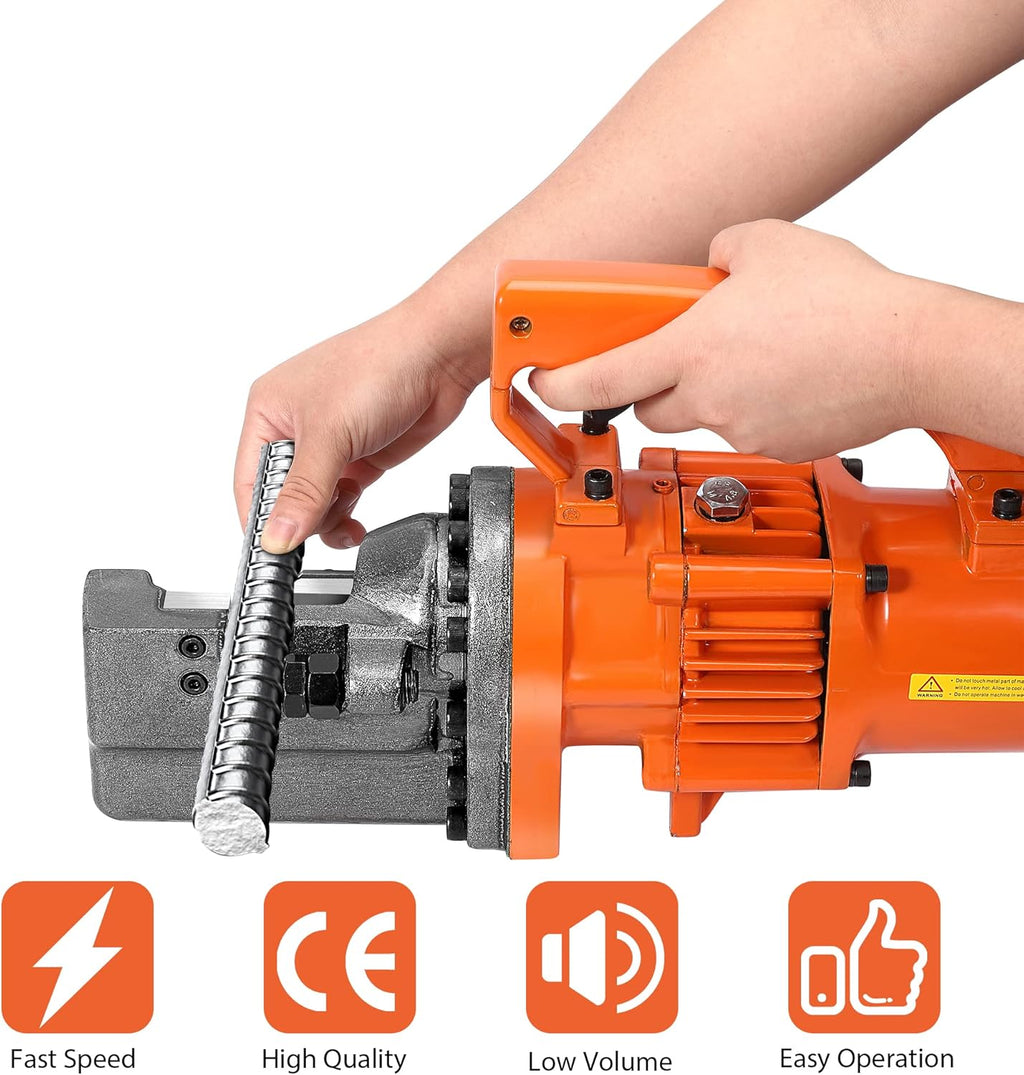 Electric Hydraulic Rebar Cutter, 1350W, Cutting up to 7/8 Inch 4-22mm #7 Rebar, with Replaceable Jaw Blades (AC 110V) N275