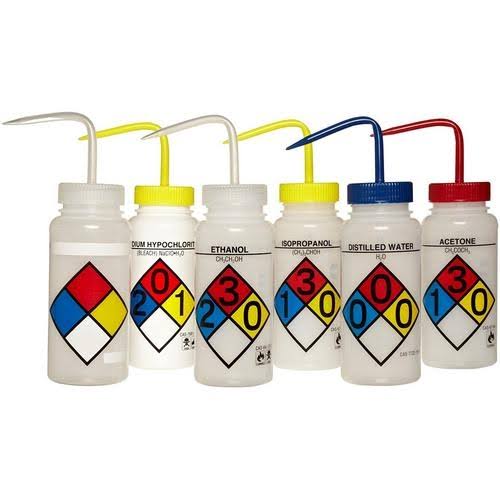 500ml Safety-Labeled Wide Mouth Wash Bottles M893