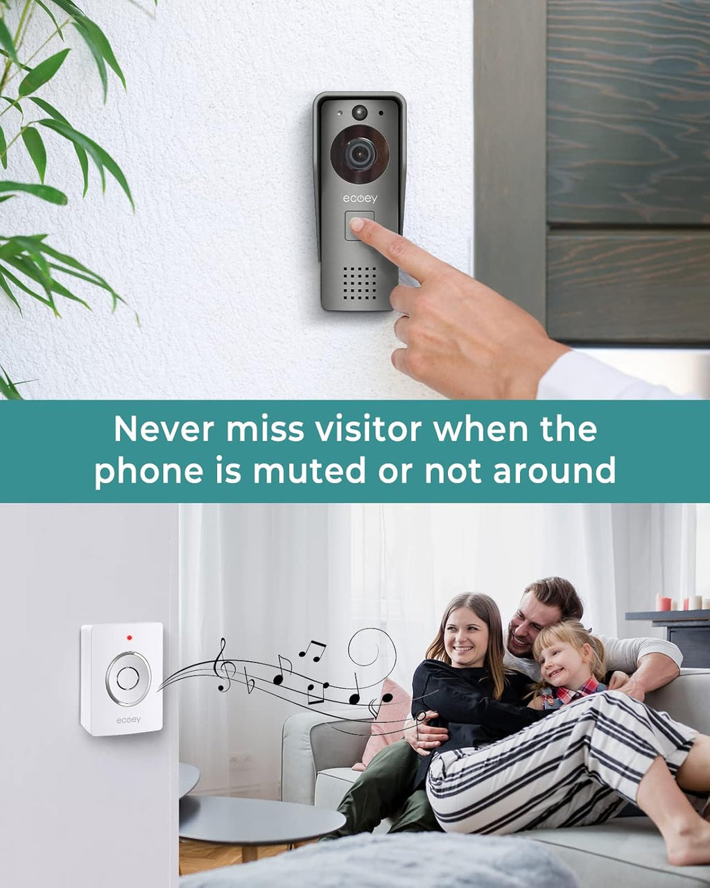 Video Doorbell Camera with Two-Way Audio and 1080P HD T897
