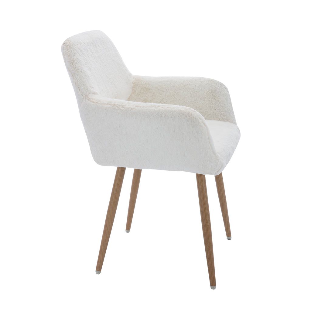 Faux Fur Dining Chairs with Solid Steel Leg Q791