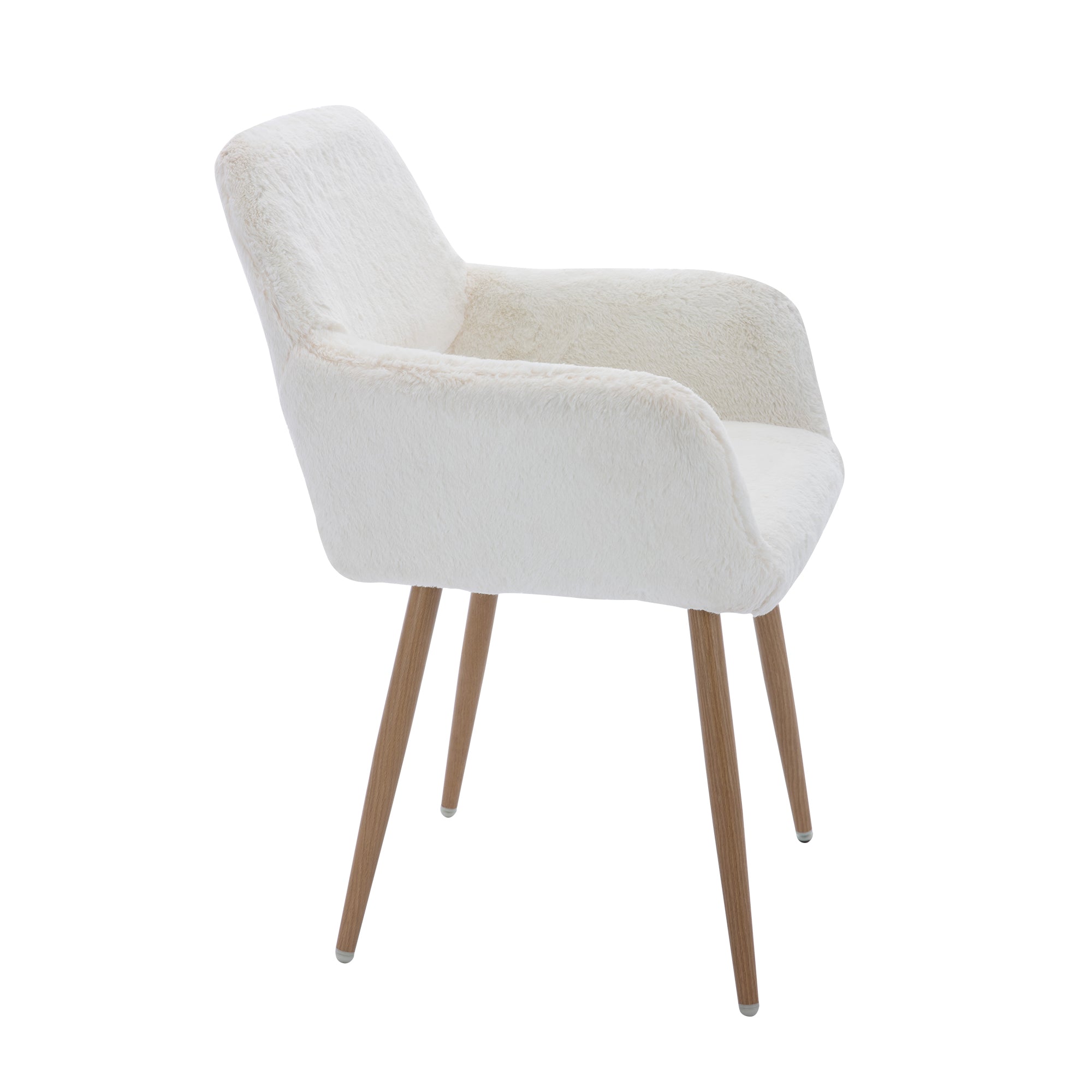 Faux Fur Dining Chairs with Solid Steel Leg Q791