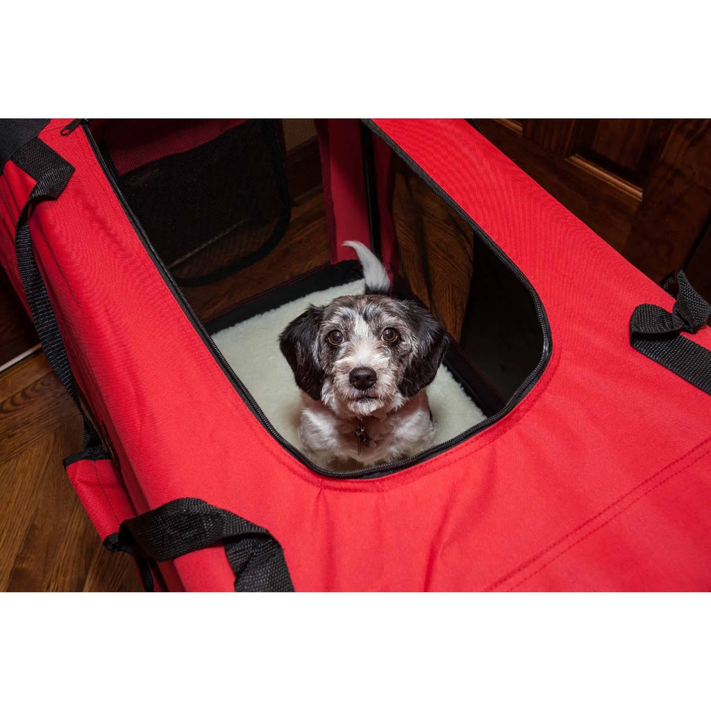Red Folding Pet Carrier K1272