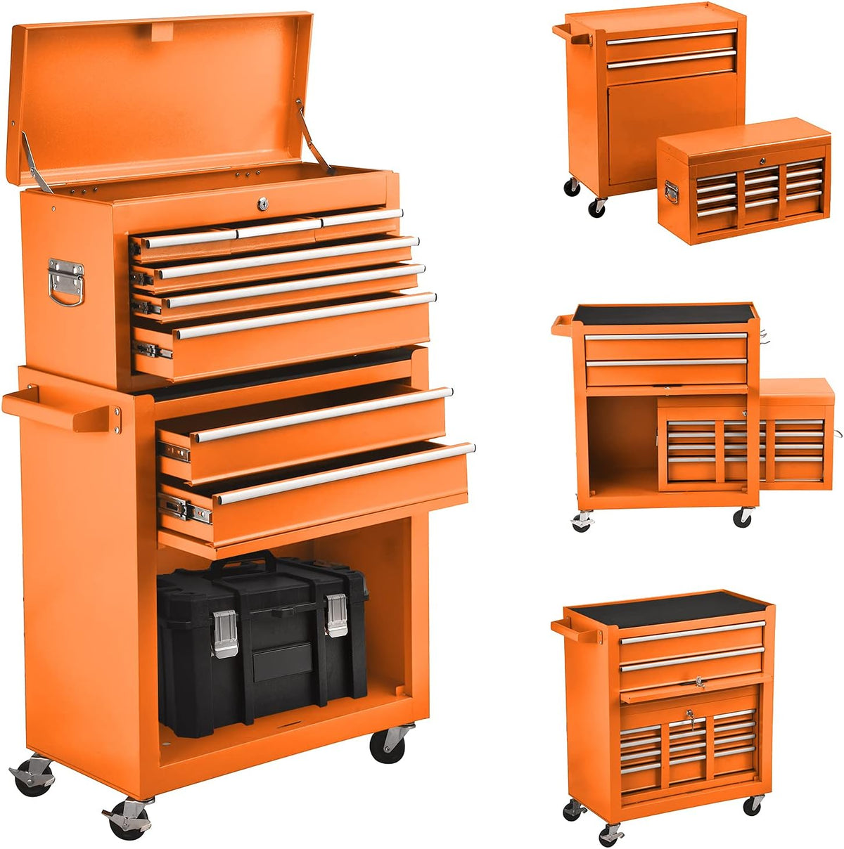 Blue 8-Drawer Rolling Tool Chest with Lock P19970