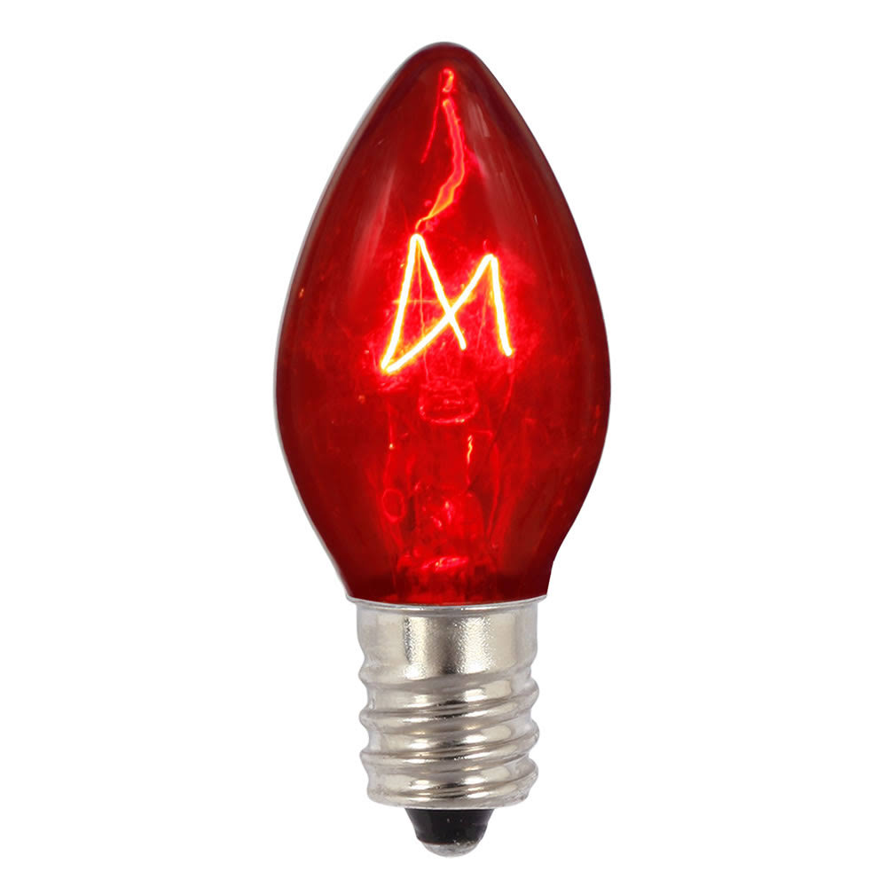 Transparent Red Twinkle 20 V 5 Watt Bulbs - Case of 100 Z866
