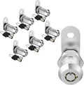6 Pack 1-1/8 Zinc Alloy Cabinet Cam Locks with Keys X957176