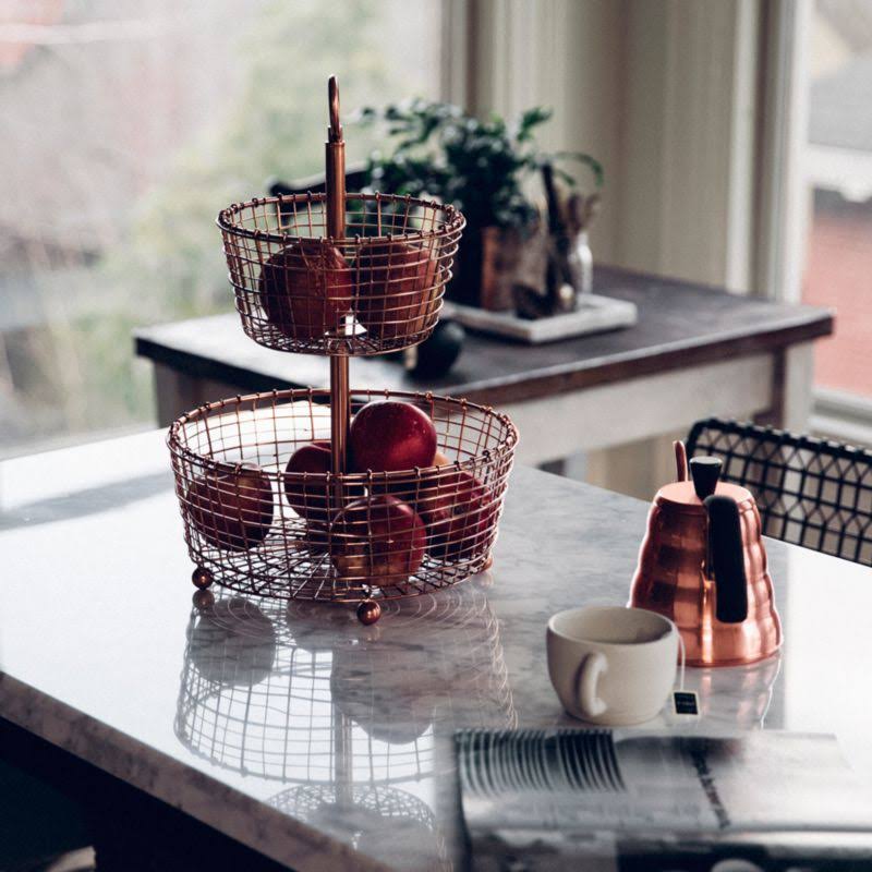 3-Tier Copper Fruit Basket N24817