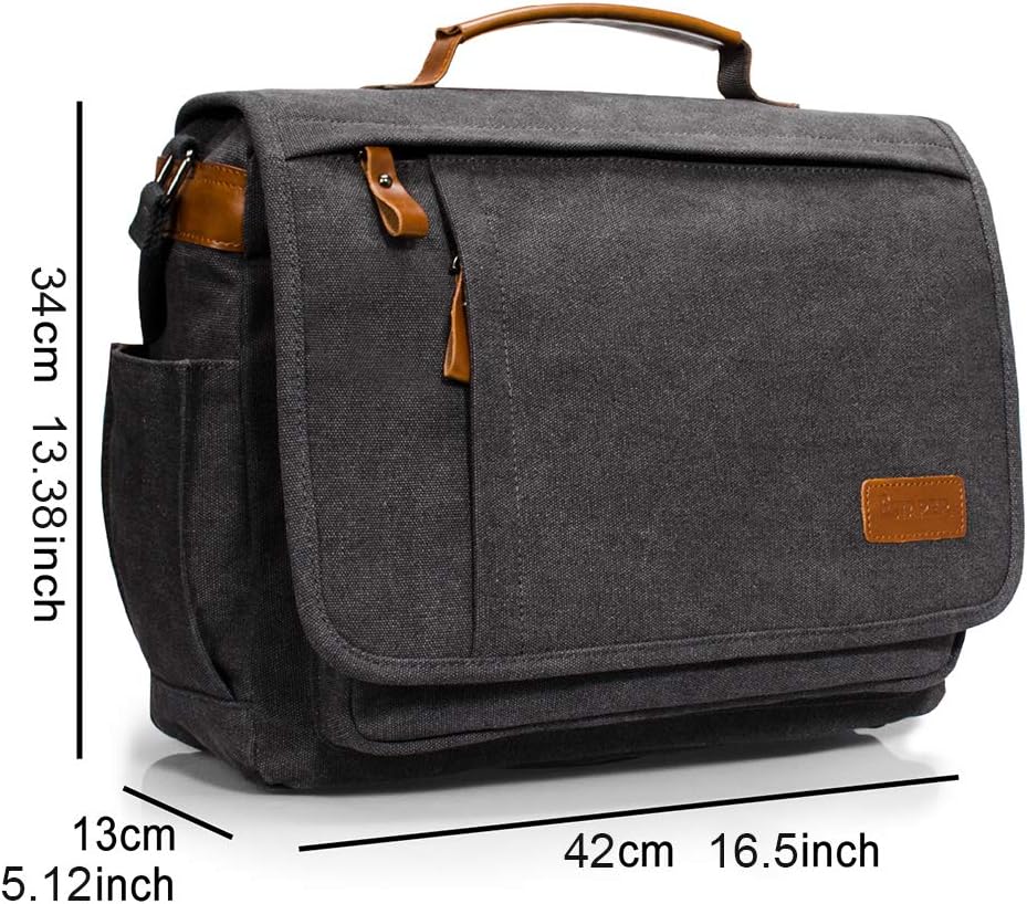 Canvas Messenger Bag with Camera Insert Sleeve L857064