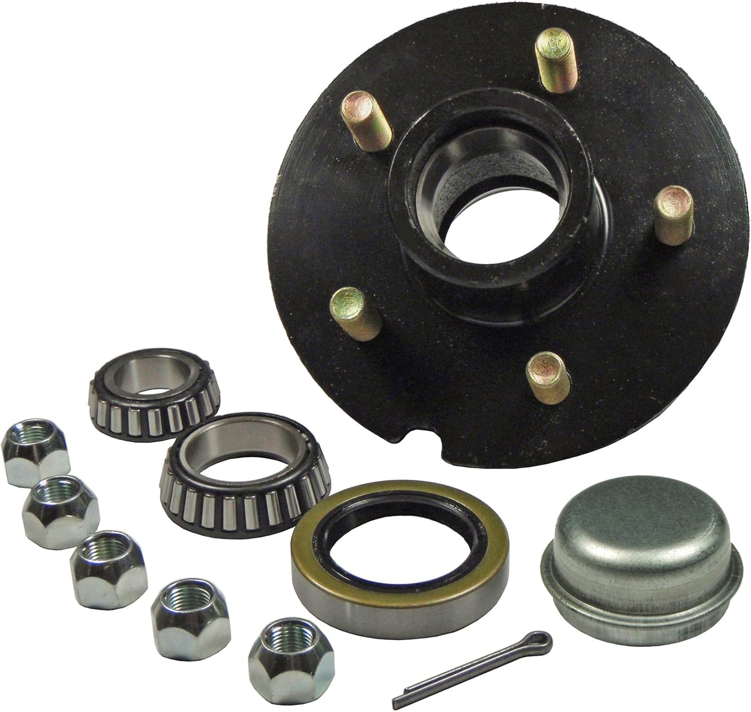 Rigid Hitch Trailer Hub Kit, 5 Bolt on 4-1/2" Bolt Circle, Pack of 2 Y1386