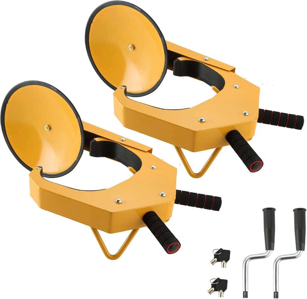 Pack of 2 Heavy Duty Adjustable Tire Lock with Two Keys B498936