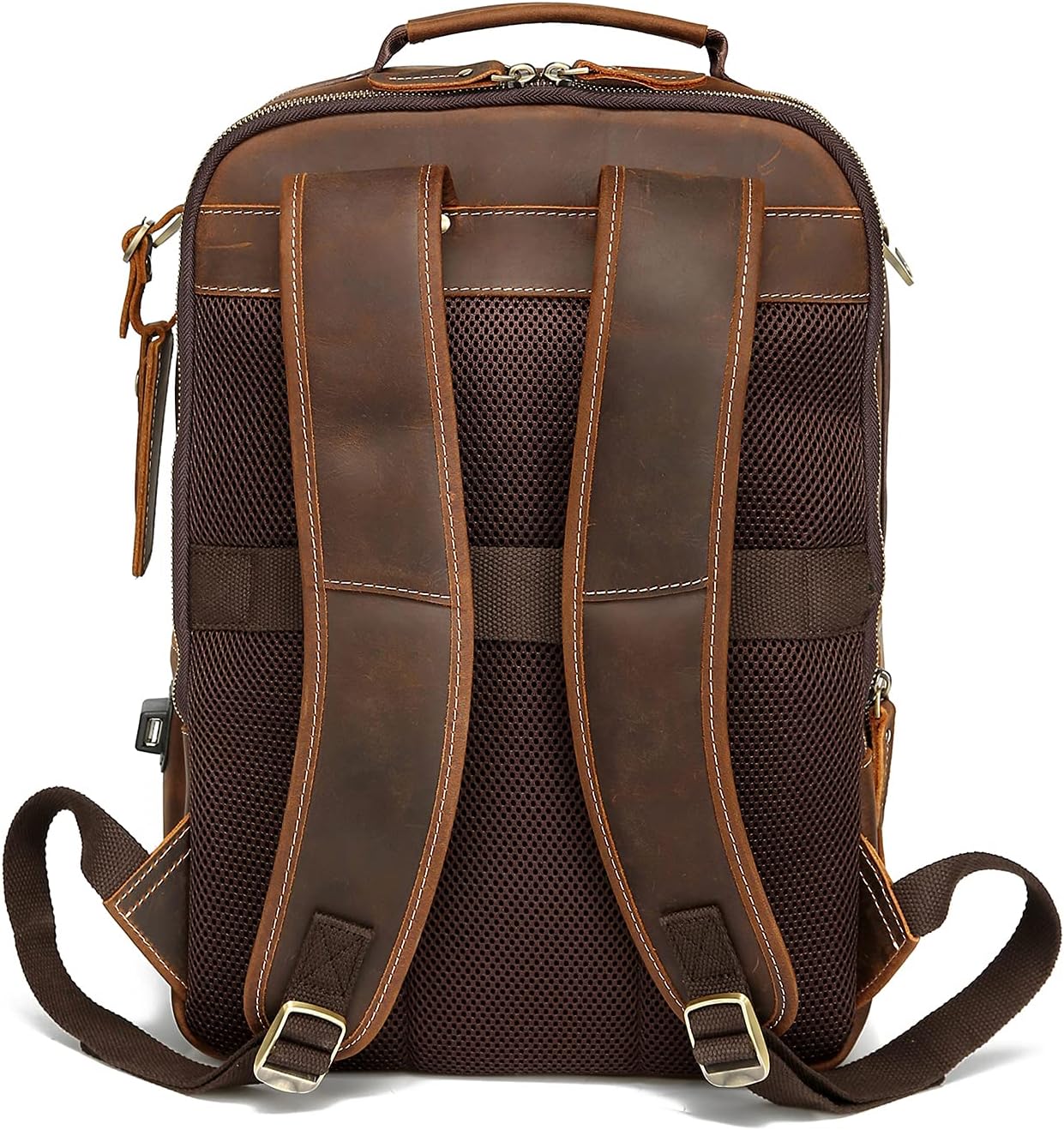 Vintage Genuine Leather Laptop Backpack U395